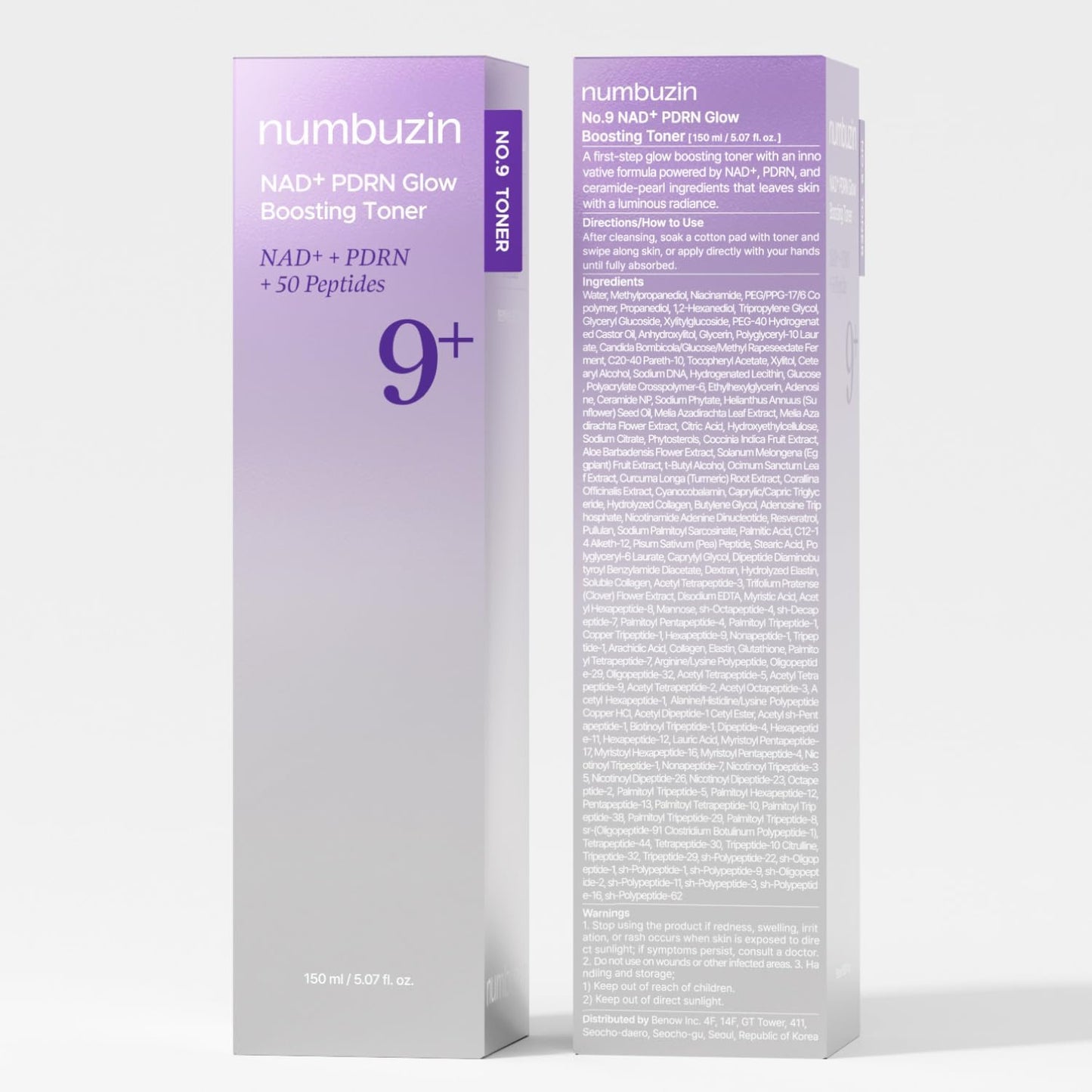Numbuzin No.9 NAD+ PDRN Glow Boosting Toner - 150ML