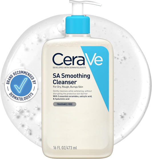 CeraVe SA Smoothing Cleanser with Salicylic Acid for Dry, Rough & Bumpy Skin 473ml