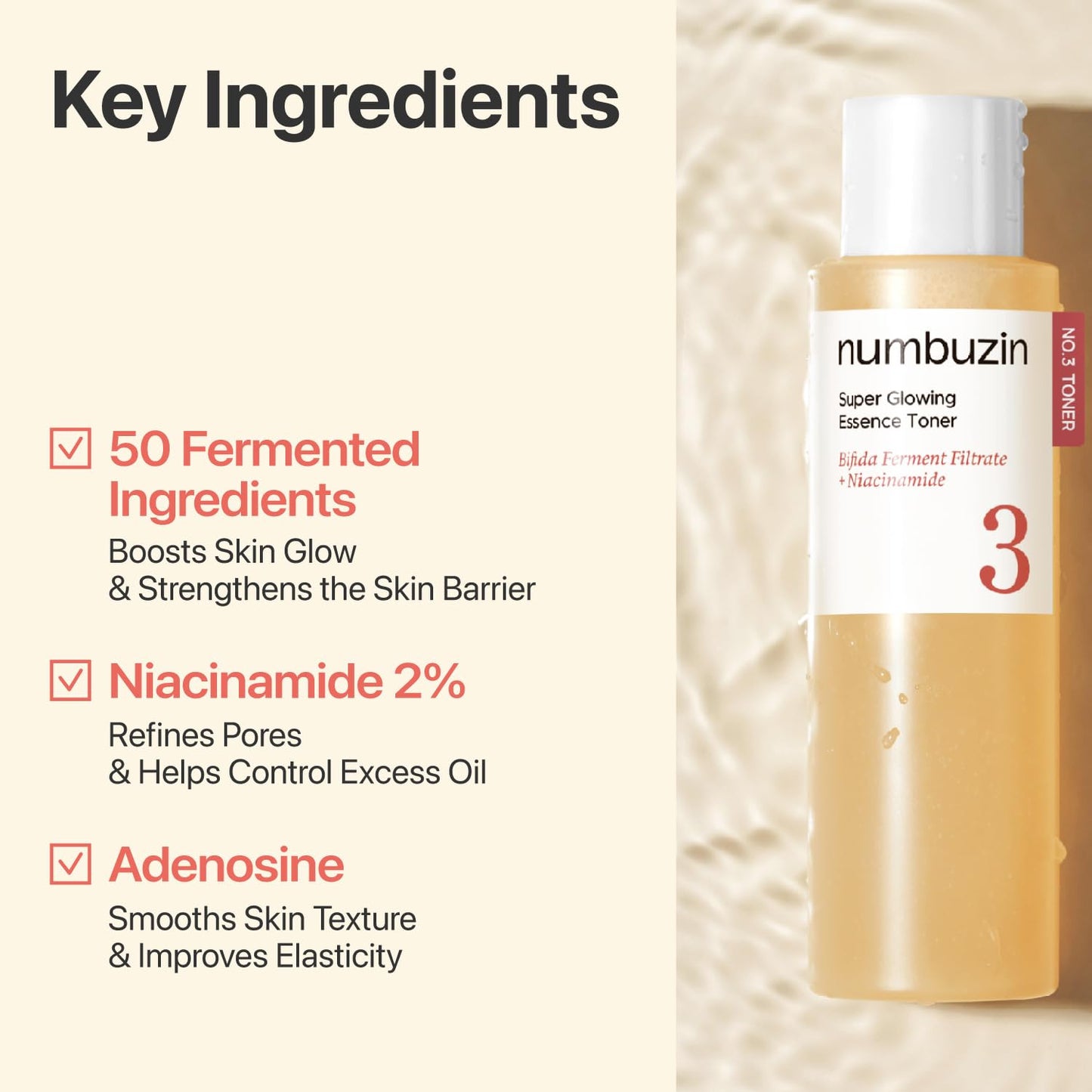 numbuzin No.3 Super Glowing Essence Toner - 200ML
