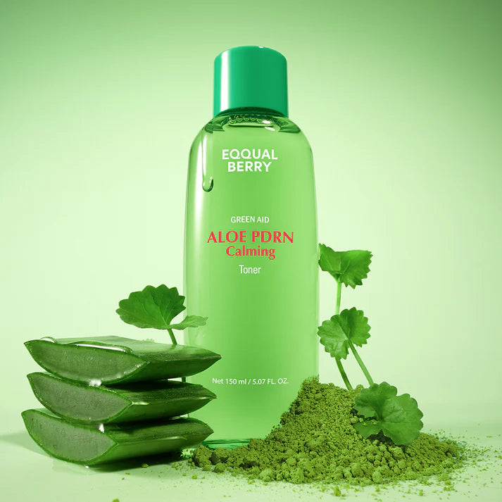 EQQUALBERRY Aloe PDRN Calming Toner, For Sensitive, | Instant Relief & Cooling | Non-Comedogenic & Fungal Acne Safe, Skin Barrier Repair | K-Beauty 5.07 Fl.oz / 150ml