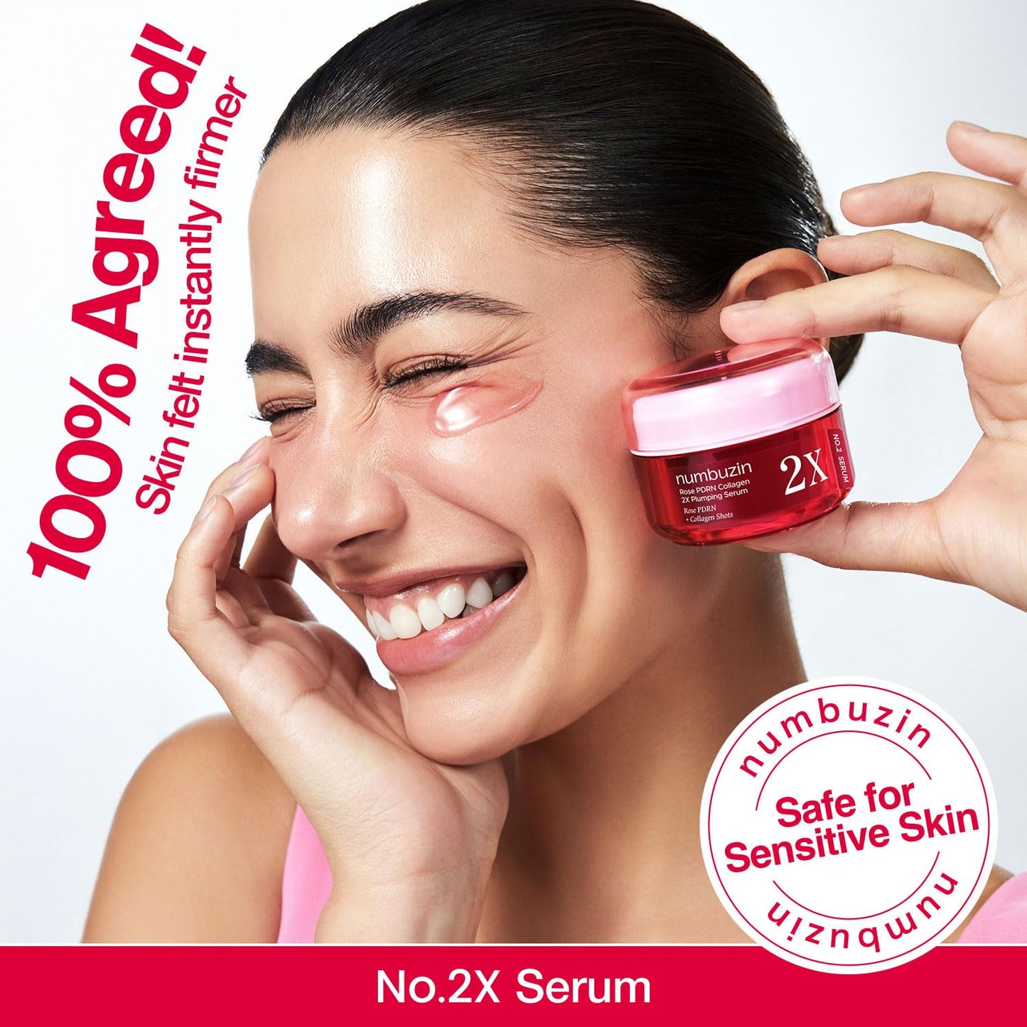 Numbuzin No.2X Rose PDRN Collagen Plumping Serum - 30ML