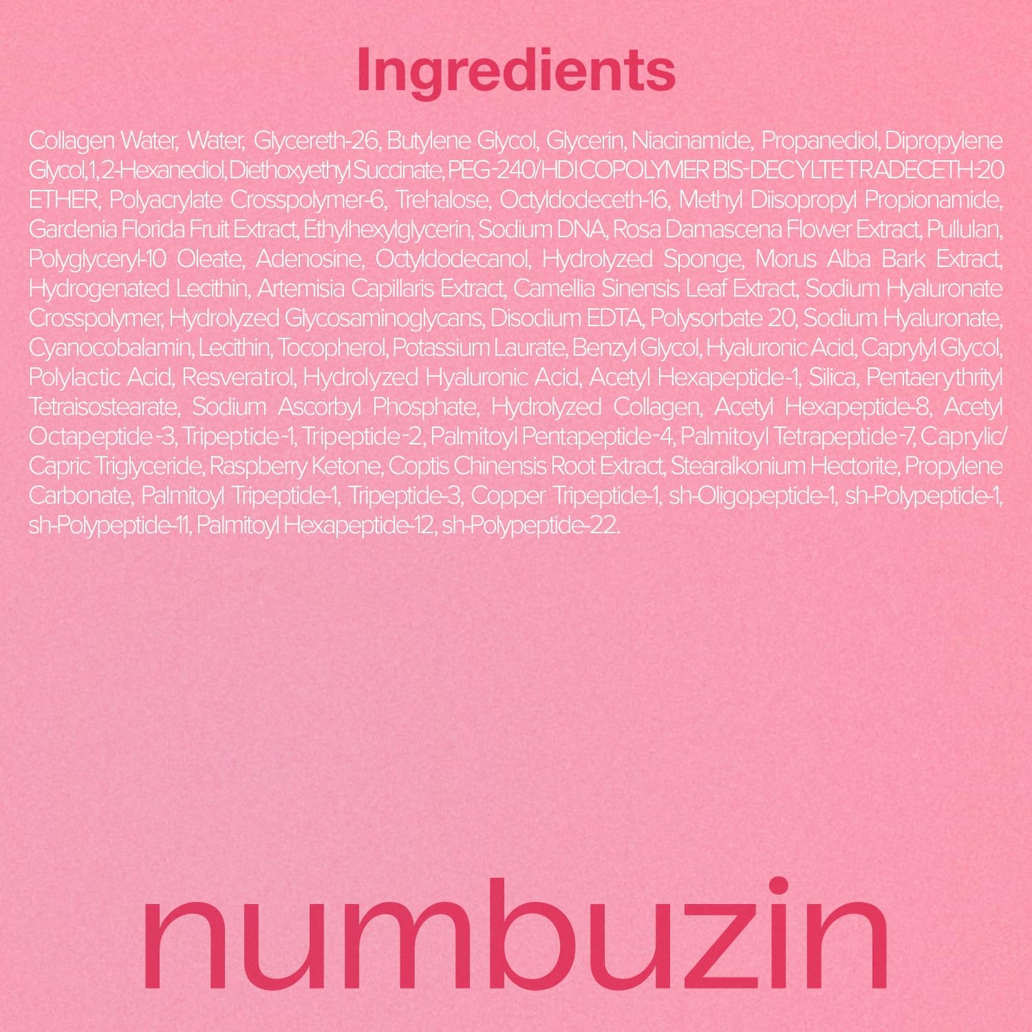Numbuzin No.2X Rose PDRN Collagen Plumping Serum - 30ML