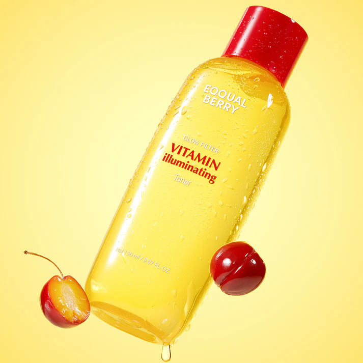 EQQUALBERRY Vitamin Illuminating Toner - Brightening Vitamin C & Niacinamide 3% | Gentle Daily Exfoliating | Skin-Prep Hydration for Glowy Skin(5.07 fl.oz / 150ml)