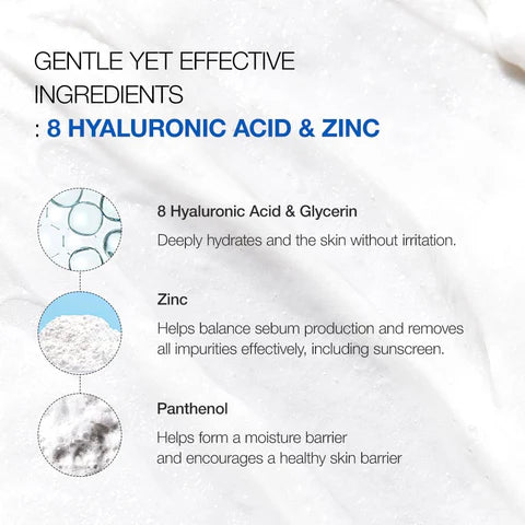 Anua 8 Hyaluronic Acid Hydrating Gentle Foaming Cleanser 150ML/5.07 FL.OZ.