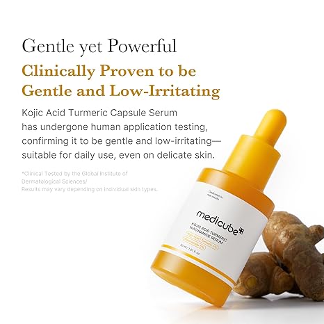 medicube Kojic Acid Turmeric Clarifying & Balancing Capsule Serum for Troubled Skin - 30ML