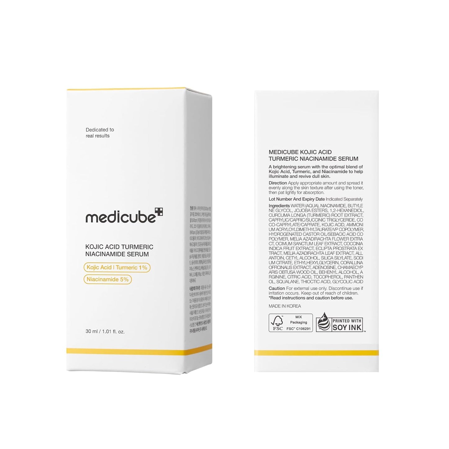 medicube Kojic Acid Turmeric Clarifying & Balancing Capsule Serum for Troubled Skin - 30ML