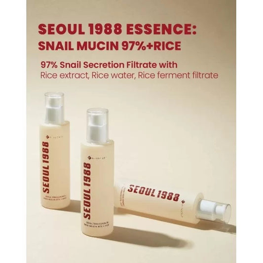 K-SECRET SEOUL 1988 ESSENCE : SNAIL MUCIN 97% + RICE 100ml