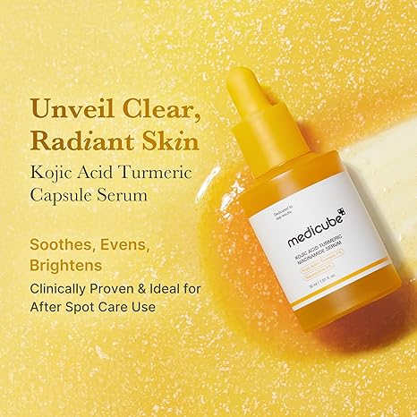 medicube Kojic Acid Turmeric Clarifying & Balancing Capsule Serum for Troubled Skin - 30ML