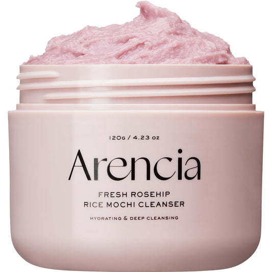 Arencia Rosehip Brightening Rice Mochi Face Cleanser & Daily Scrub (4.23oz)