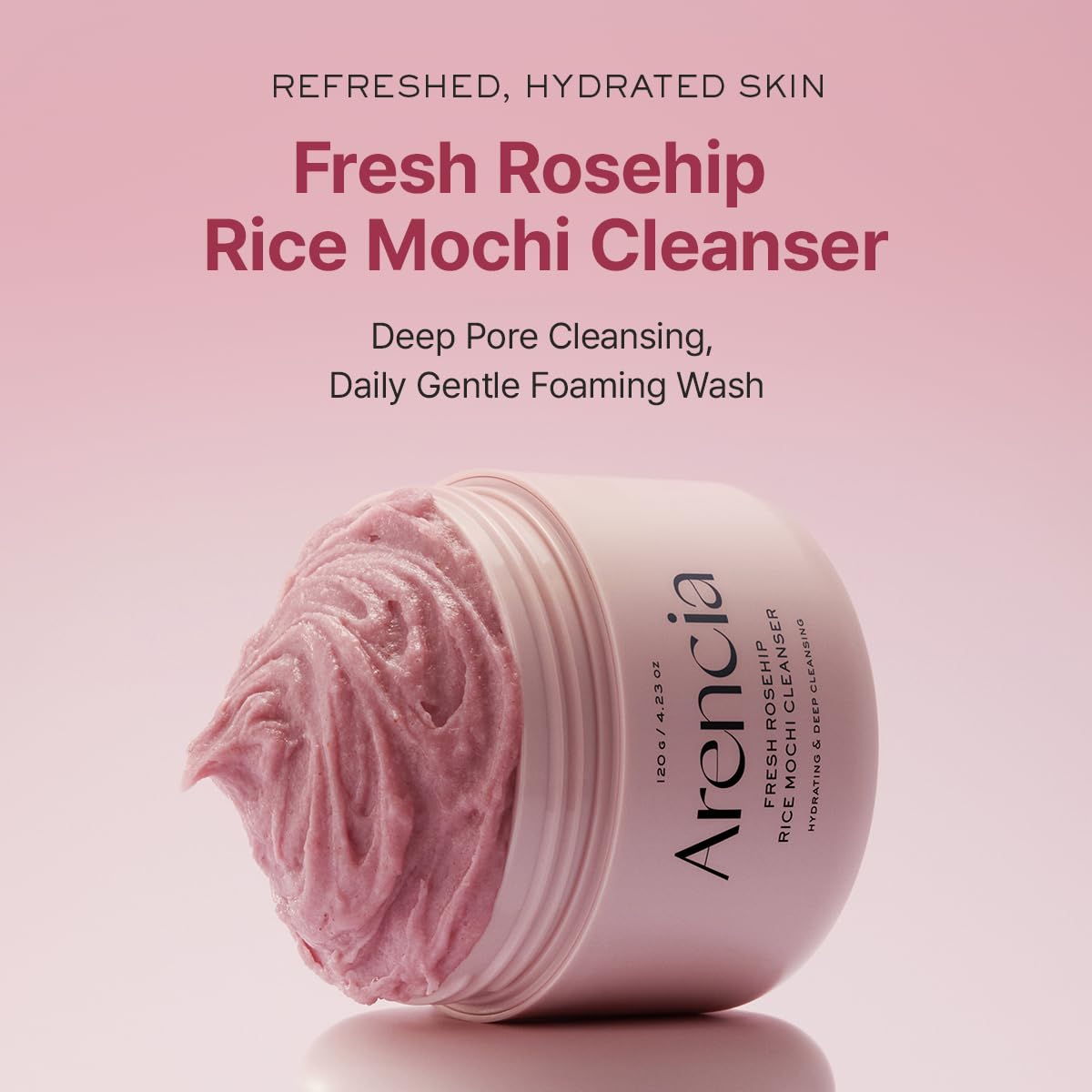 Arencia Rosehip Brightening Rice Mochi Face Cleanser & Daily Scrub (4.23oz)
