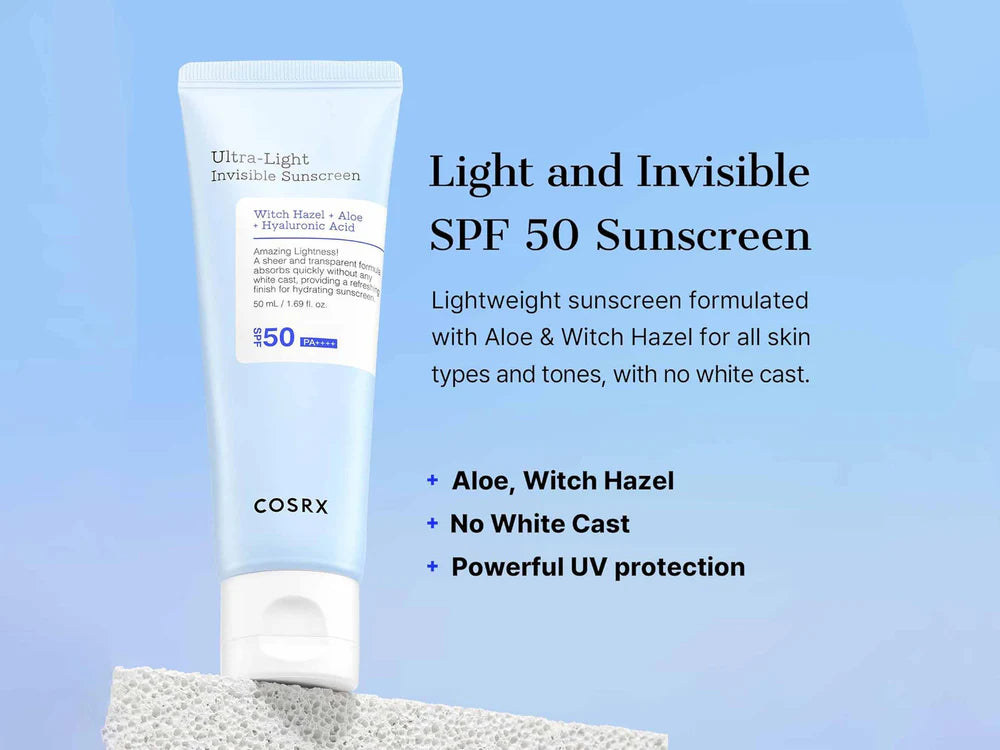 Cosrx Ultra-Light Invisible Sunscreen SPF50 PA++++ 50ML