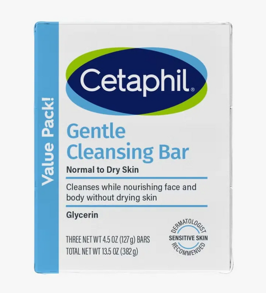 Cetaphil Gentle Cleansing Bar | For Dry to Normal, Sensitive Skin