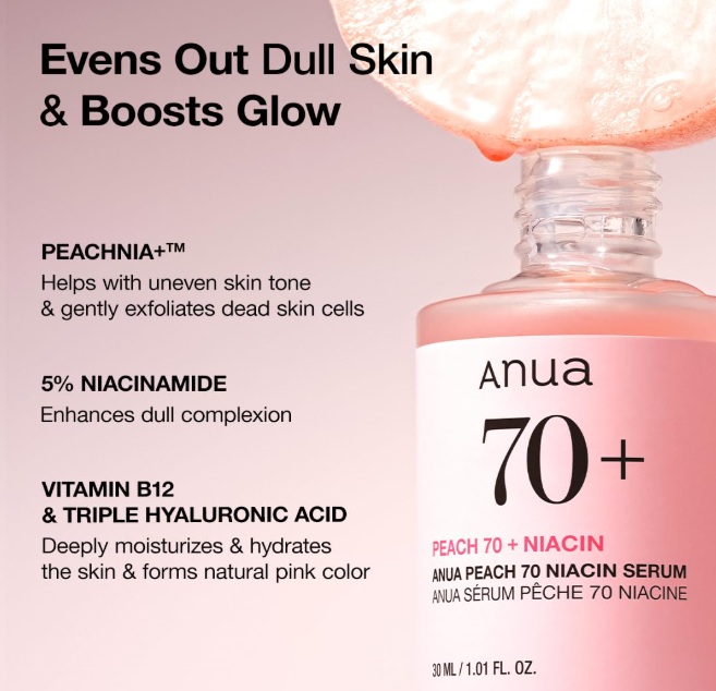 ANUA Peach 70 Niacin Serum (30ml / 1.01 fl. oz.)