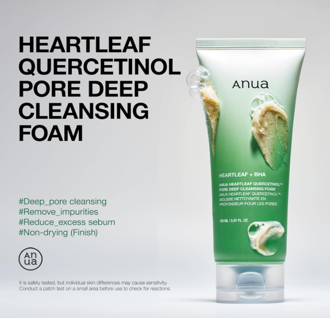 ANUA Heartleaf Quercetinol Pore Deep Cleansing Foam (150ml / 5.07 fl. oz.)