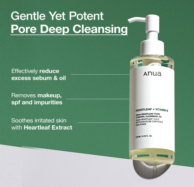 ANUA Heartleaf Pore Control Cleansing Oil (200ml / 6.76 fl. oz.)