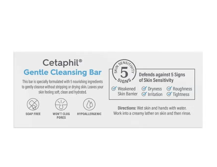 Cetaphil Gentle Cleansing Bar | For Dry to Normal, Sensitive Skin