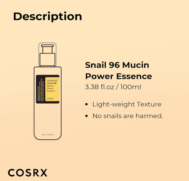 COSRX Advanced Snail 96 Mucin Power Essence (100ml / 3.38 fl.oz.)