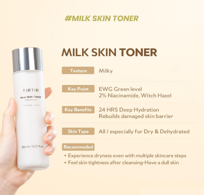 TIRTIR Milk Skin Toner Light (150ml)