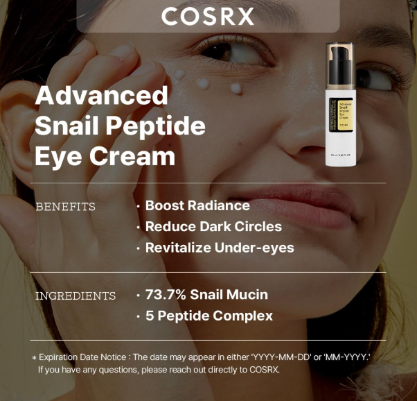 COSRX Advanced Snail Peptide Eye Cream (25ml / 0.84 fl.oz)