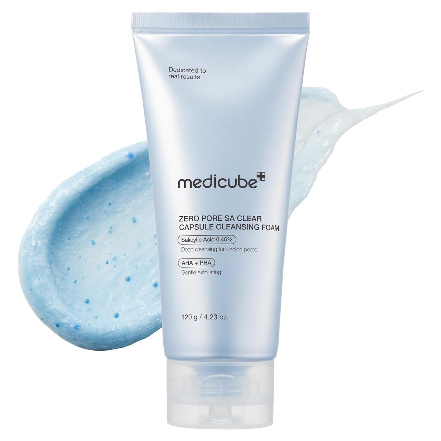 medicube Zero Pore Capsule Cleansing Foam – AHA, BHA & PHA Deep Pore Cleanser (4.23 oz)
