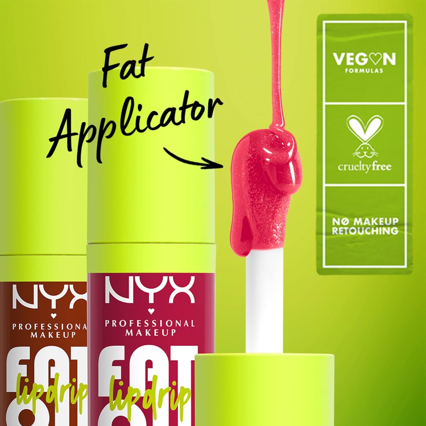 NYX Professional Makeup Fat Oil Lip Drip – Moisturizing Lip Oil Gloss (Newsfeed – Rose Nude)