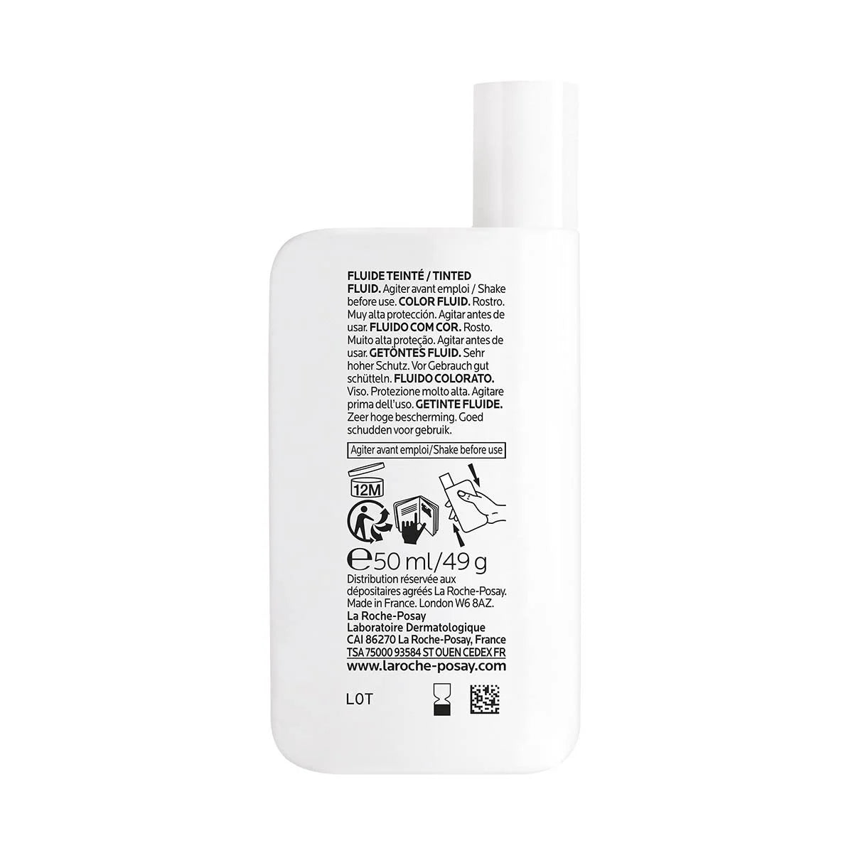 La Roche-Posay Anthelios Tinted Fluid SPF 50+ – High Protection Tinted Sunscreen