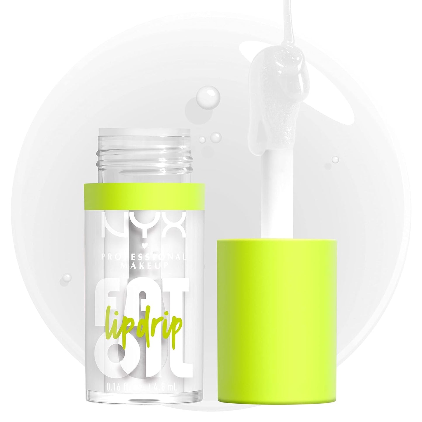 NYX Professional Makeup Fat Oil Lip Drip – Moisturizing Lip Oil Gloss (My Main – Clear)