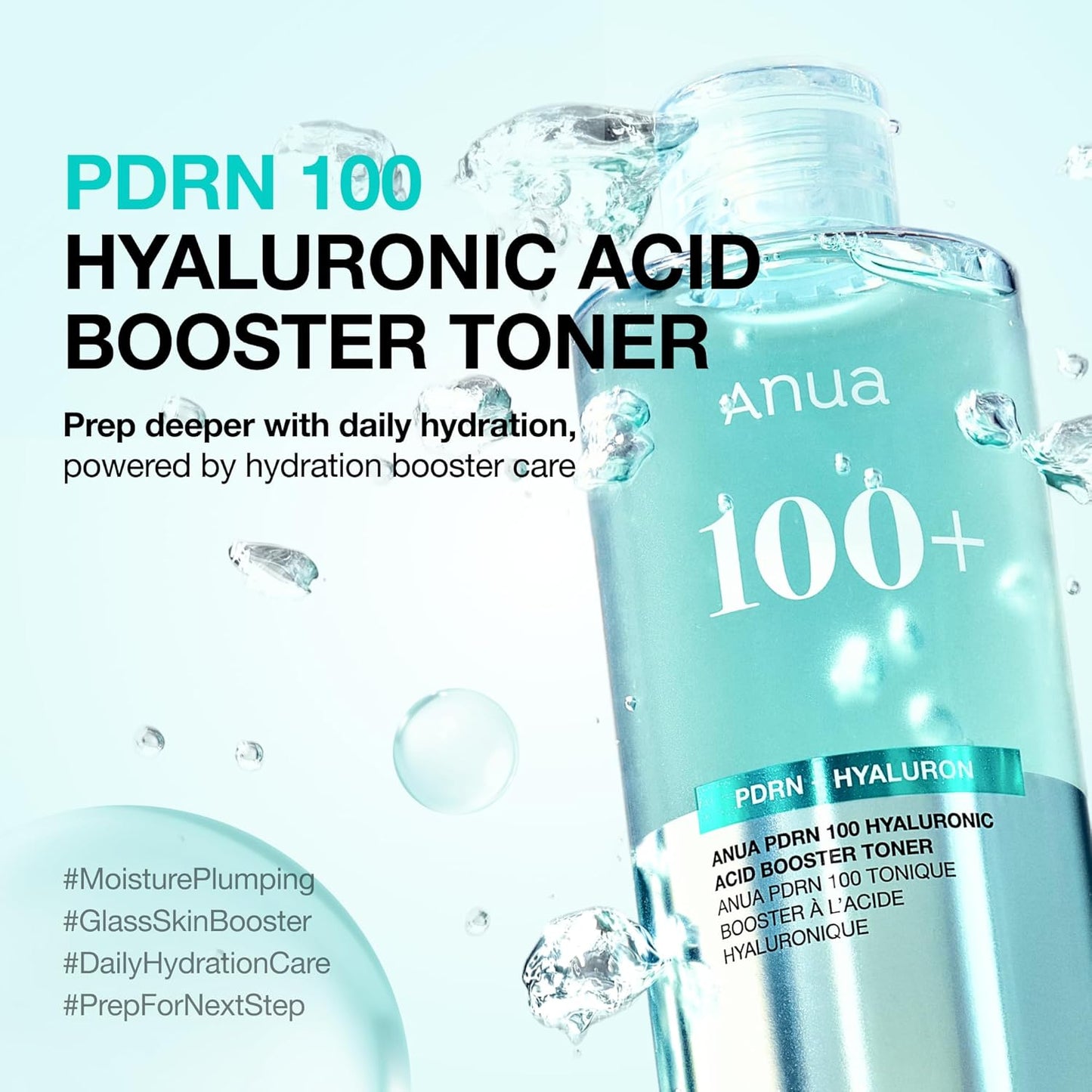 Anua PDRN 100 Hyaluronic Acid Booster Toner, Hydrating Face Toner for Dry Skin, Salmon DNA & Collagen for Glass Skin Glow, Moisturizing Daily Toner for Smooth Texture, Korean Skincare, 8.45 fl oz