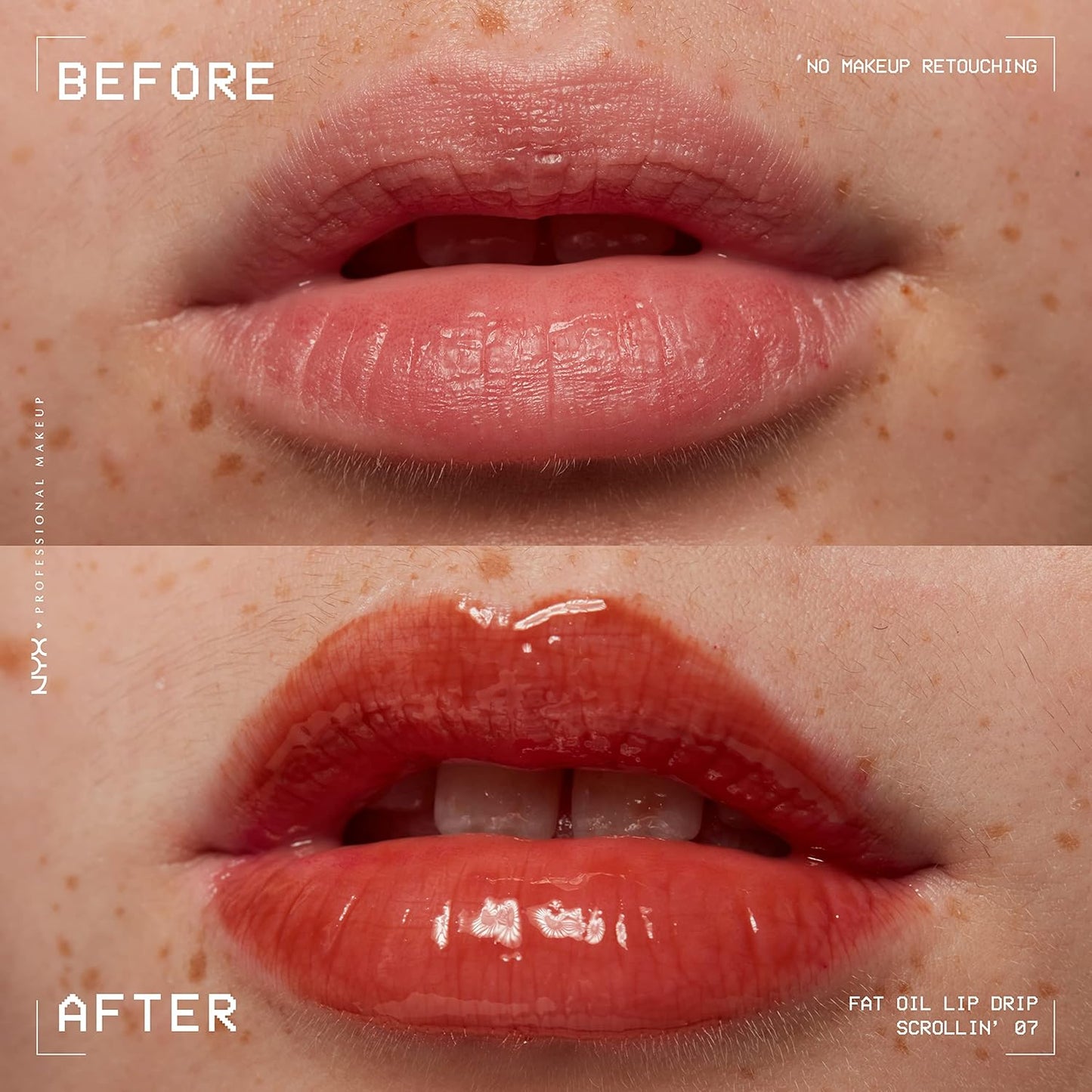 NYX Professional Makeup Fat Oil Lip Drip – Moisturizing Lip Oil Gloss (Scrollin’ – Deep Caramel)